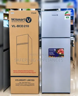 Volsmart 210 Litres Silver Fridge With Separate Freezer Compartment