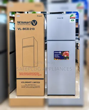 Volsmart 210L Double Door Silver Refrigerator VL-BCD210 Top Freezer