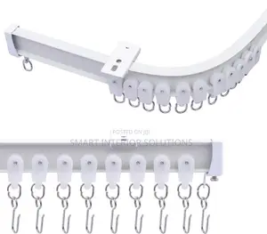 White PVC Bendable Curtain Rail