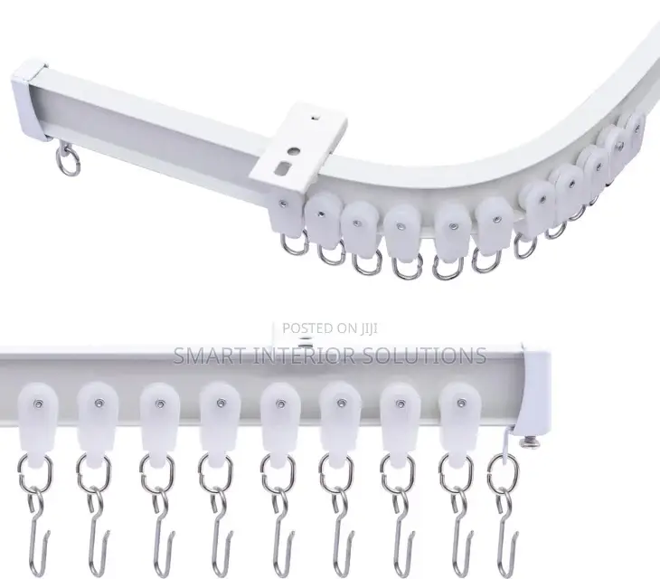 White PVC Bendable Curtain Rail