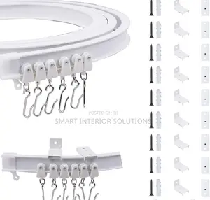 Flexible White PVC Curtain Rail