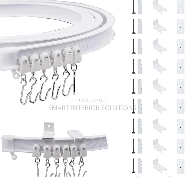 Flexible White PVC Curtain Rail