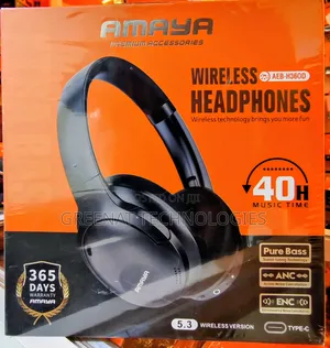 AMAYA AEB-H360D Wireless Headphones 40H ANC ENC Pure Bass Type-C