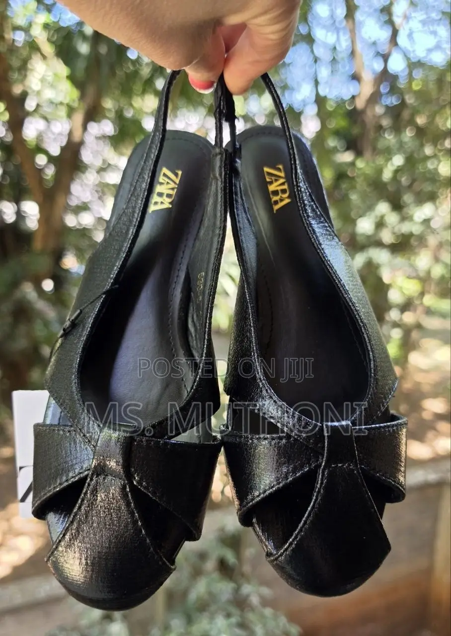 Zara Luxurious Textured Slingback Sandals Size 38-45
