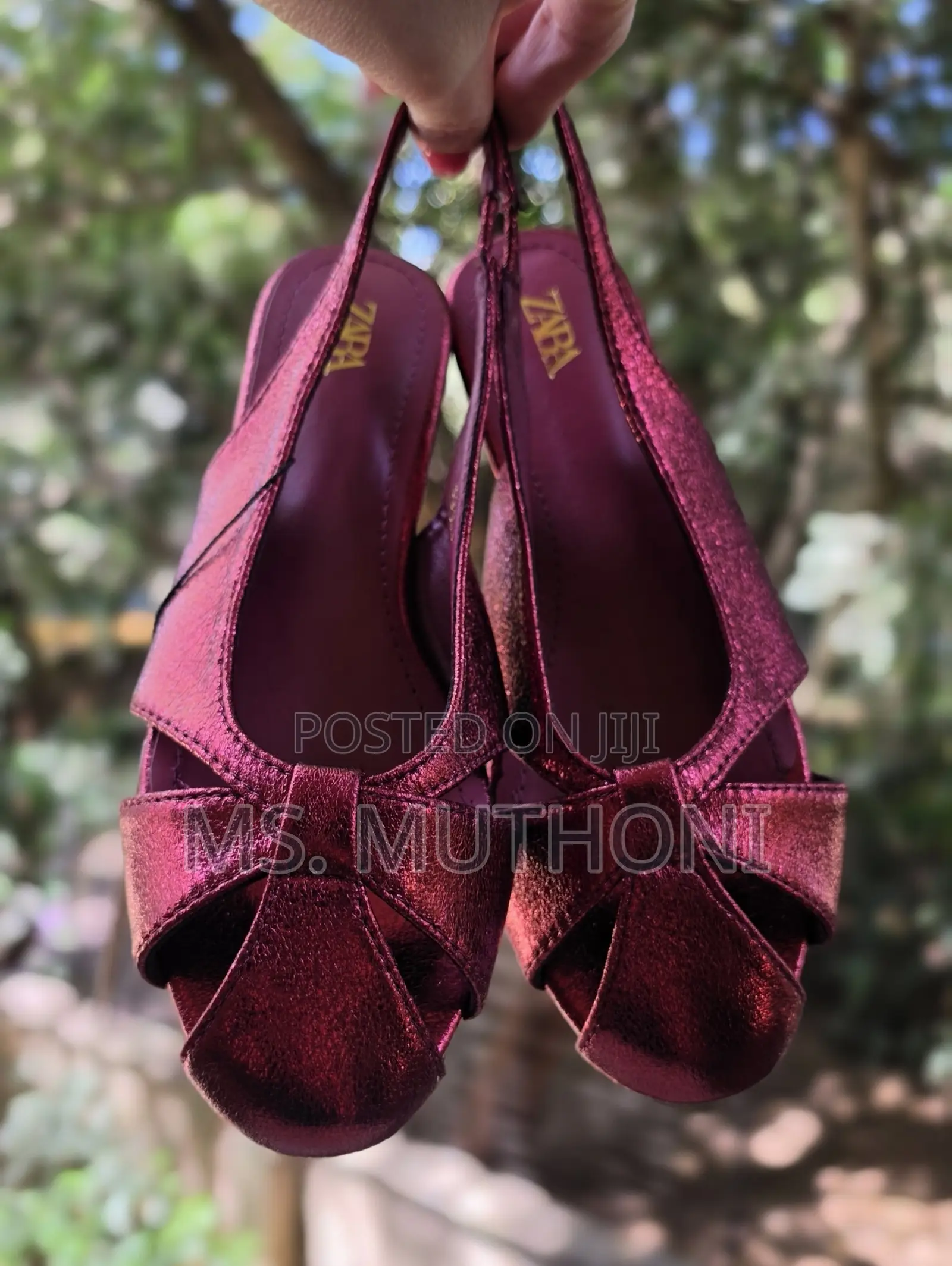Zara Luxurious Textured Slingback Sandals Size 38-45