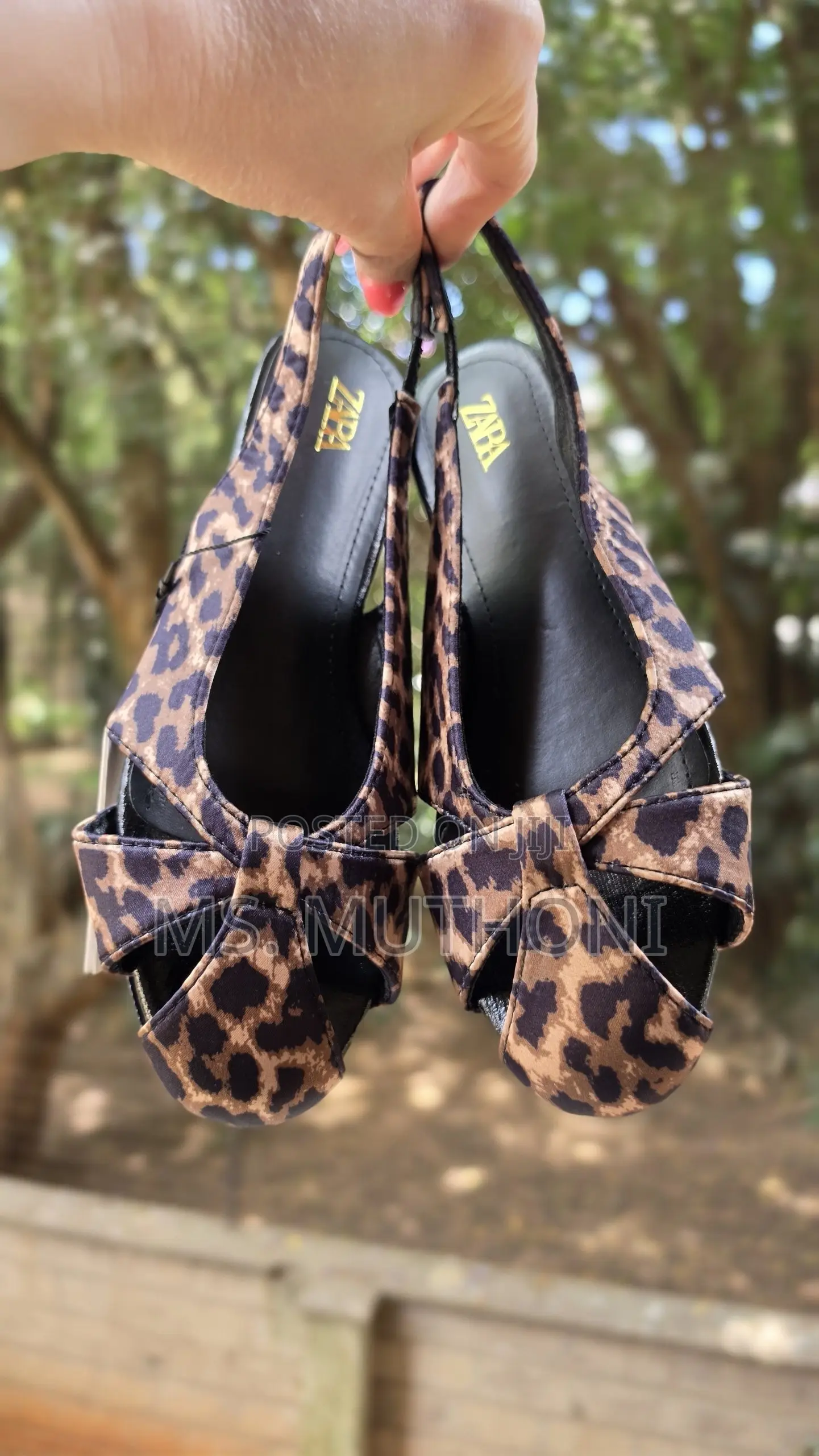 Zara Luxurious Textured Slingback Sandals Size 38-45