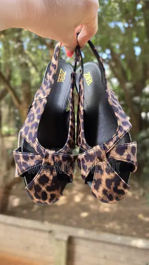 Zara Luxurious Textured Slingback Sandals Size 38-45