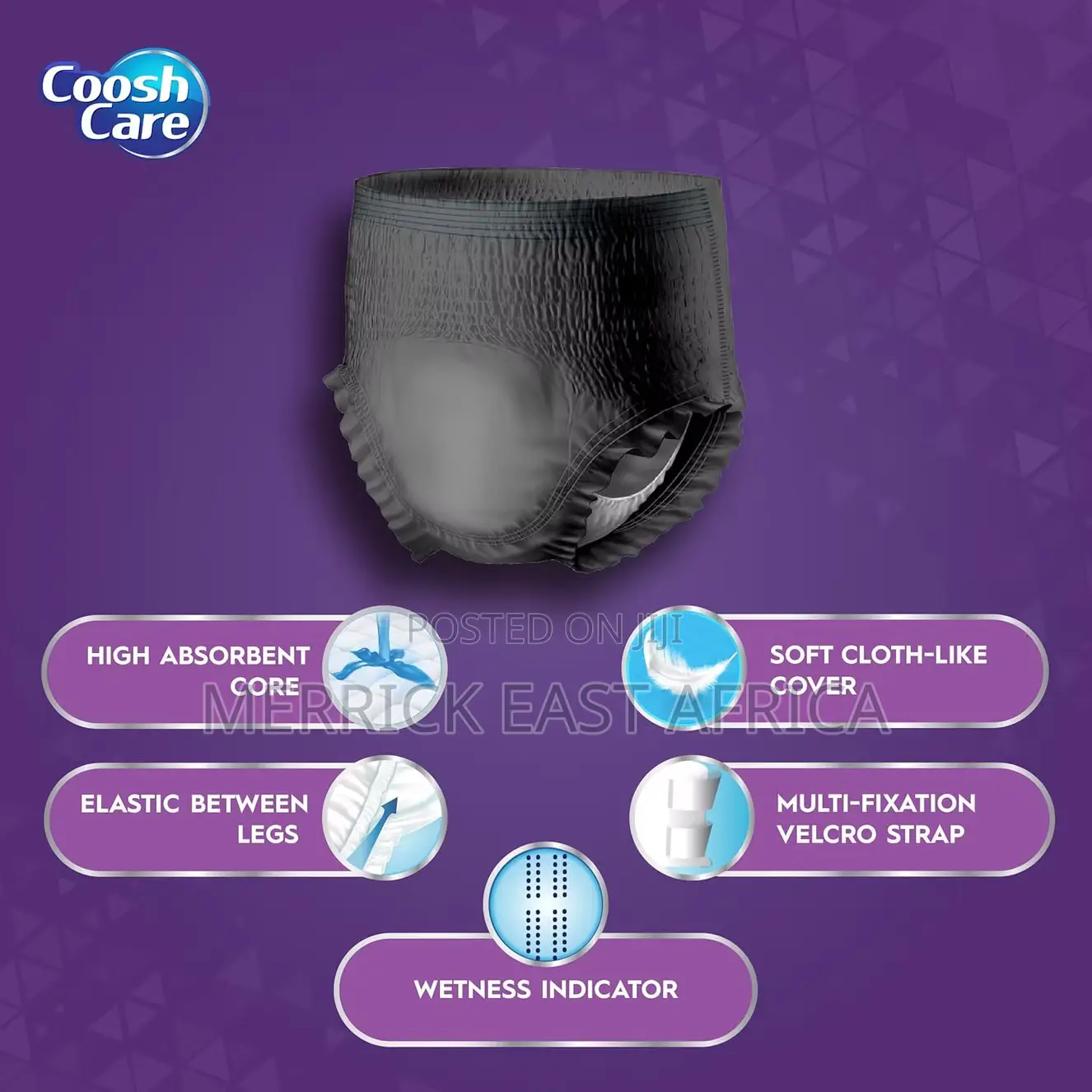 Adult Diaper- Black Underwear Type