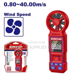 EMTOP Digital Anemometer Professional Wind Speed Meter Wind Meter
