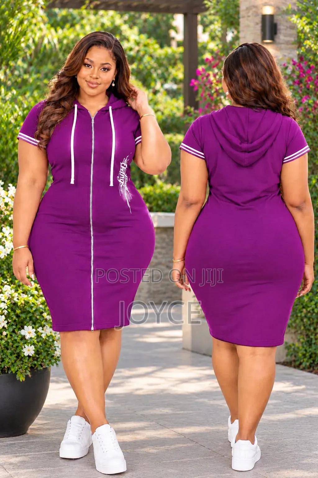 Hooded Dress With Zip