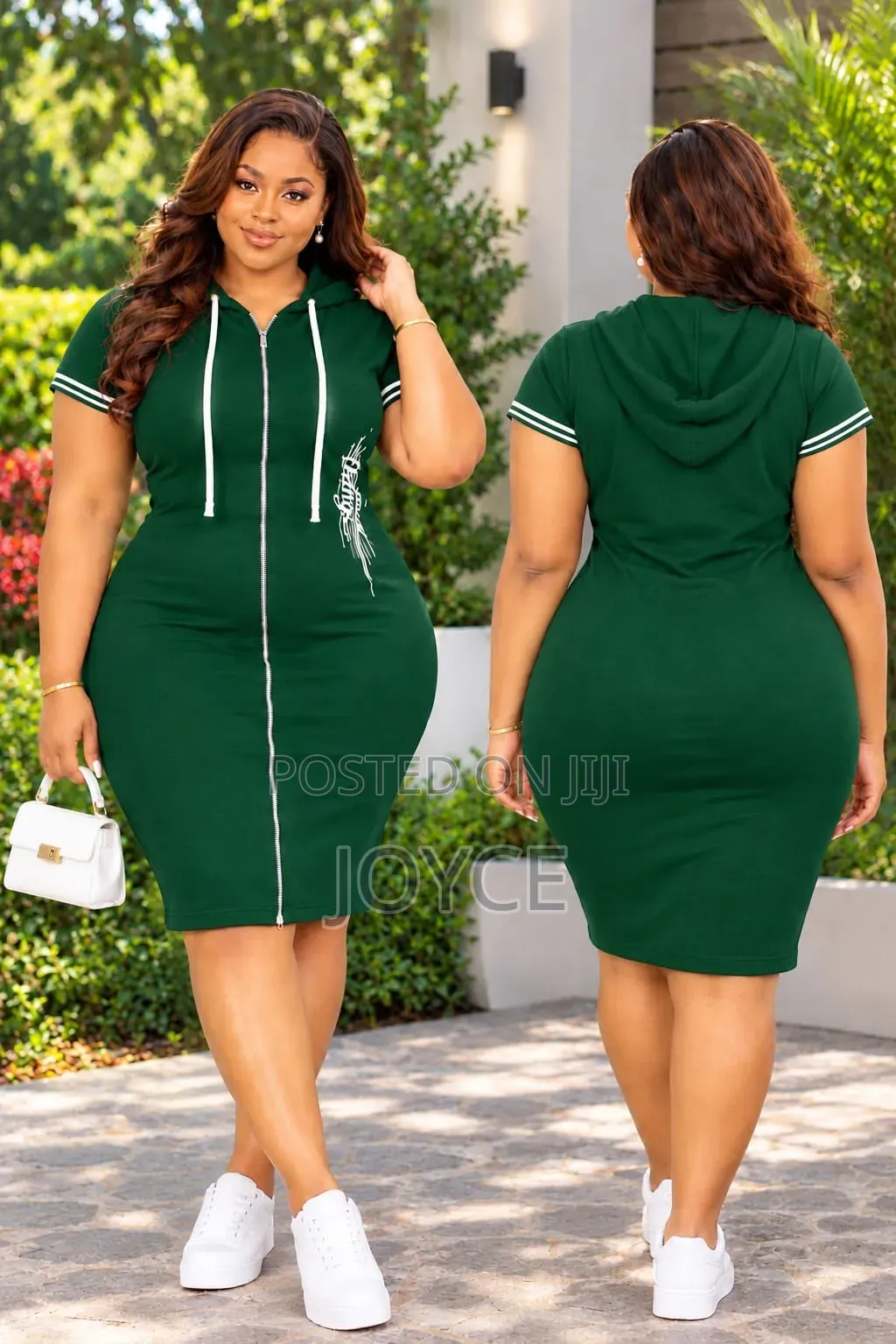 Hooded Dress With Zip