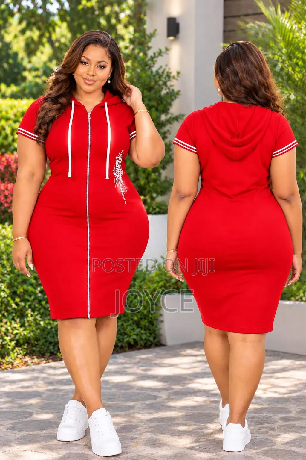Hooded Dress With Zip