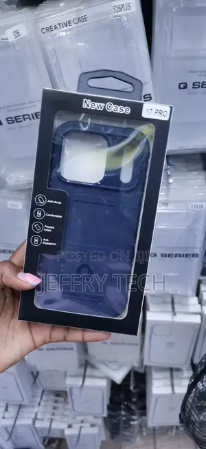 Navy Blue Generic Rugged Shield TPU Case Labeled for the iPhone 17 Pro
