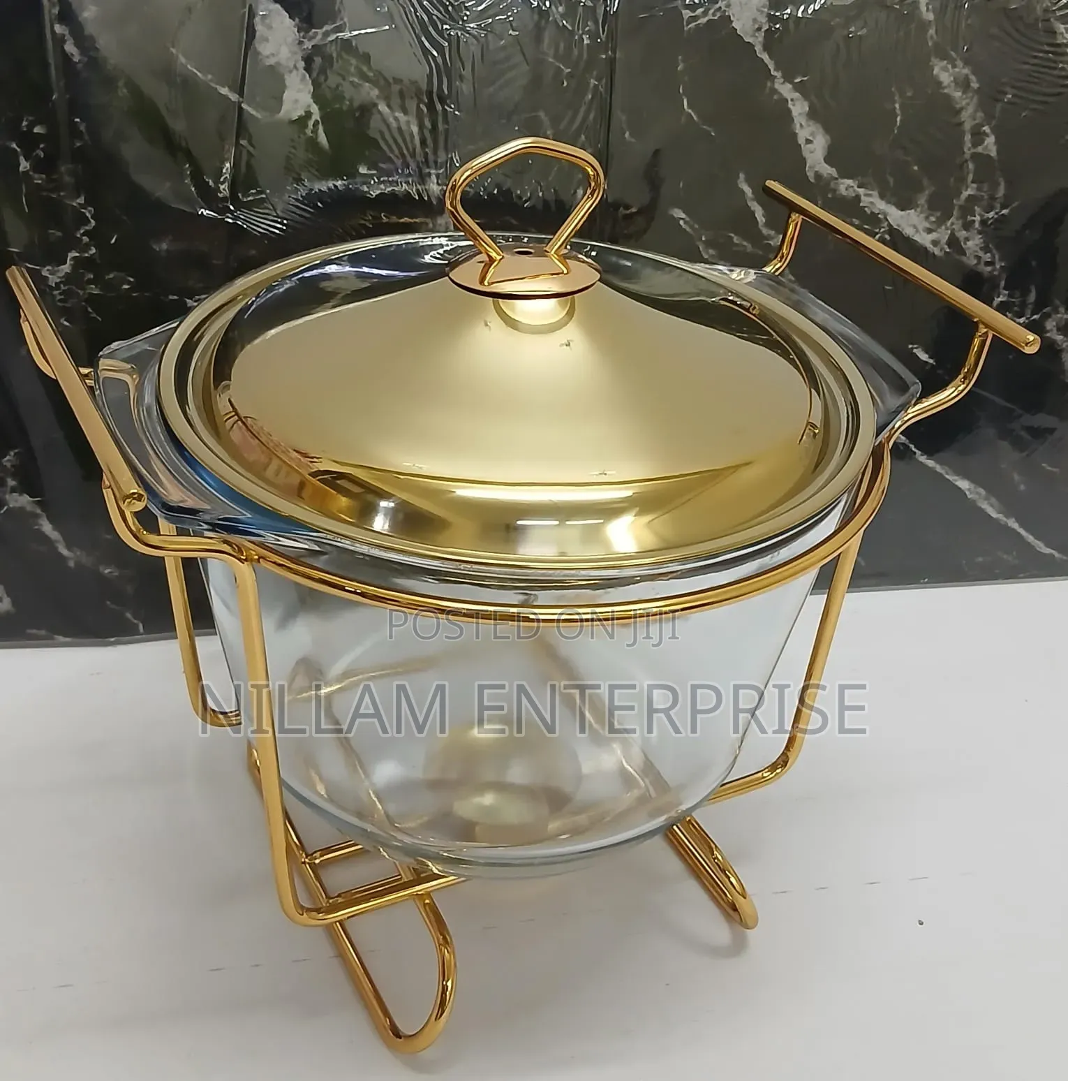 Glass Chaffing Dish Soup Pot 4ltr