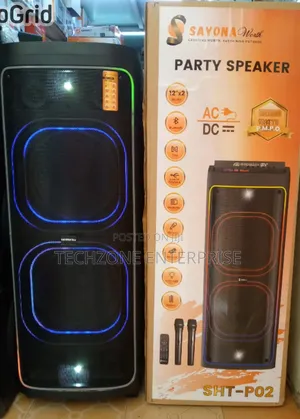 Sayona (SHT-P02) Dual Woofer Party Speaker - 80W RMS 