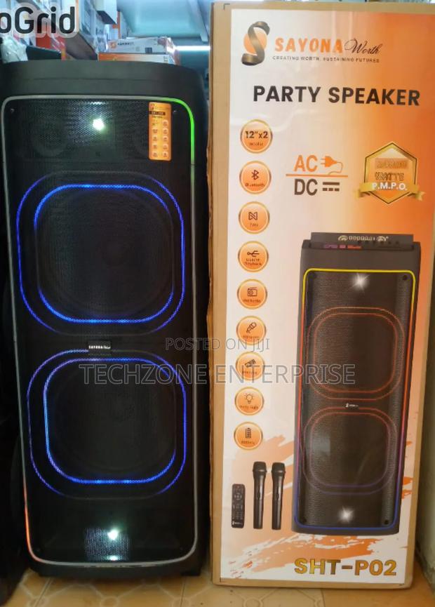 Sayona (SHT-P02) Dual Woofer Party Speaker - 80W RMS 