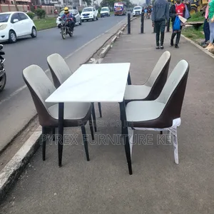 4 Seater Marble Top Dining Set