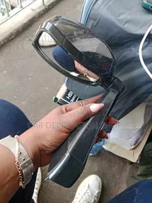 Left Side Black Bonnet Fender Wing Mirror Standard Size Fit