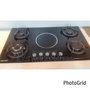 Bolesi Hob 4 Gas Burners +1 Infrared Electric With Gas Sensor