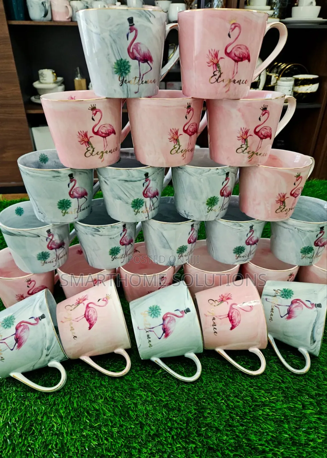 High Quality Gold Rimmed Ceramic Mug Set(6pcs) Only