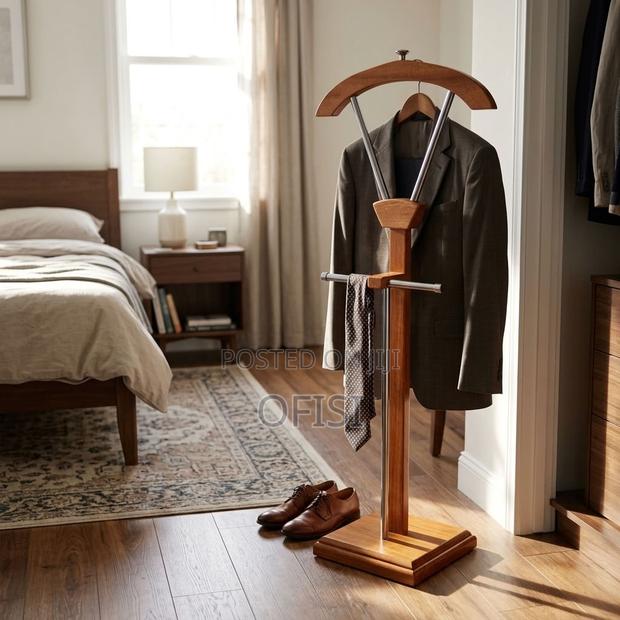 Coat Hanger; Mahogany Standing Coat Rack - thumbnail 6