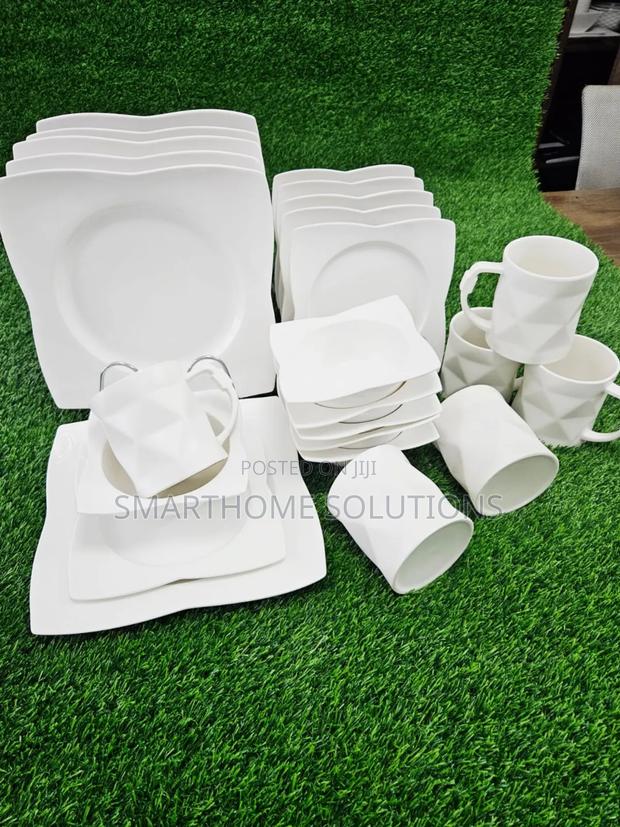 24pcs High Quality White Dinner Set