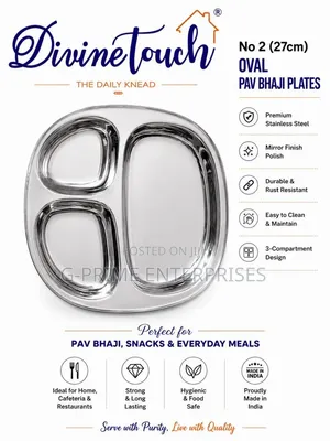 Oval Bhaji Plate