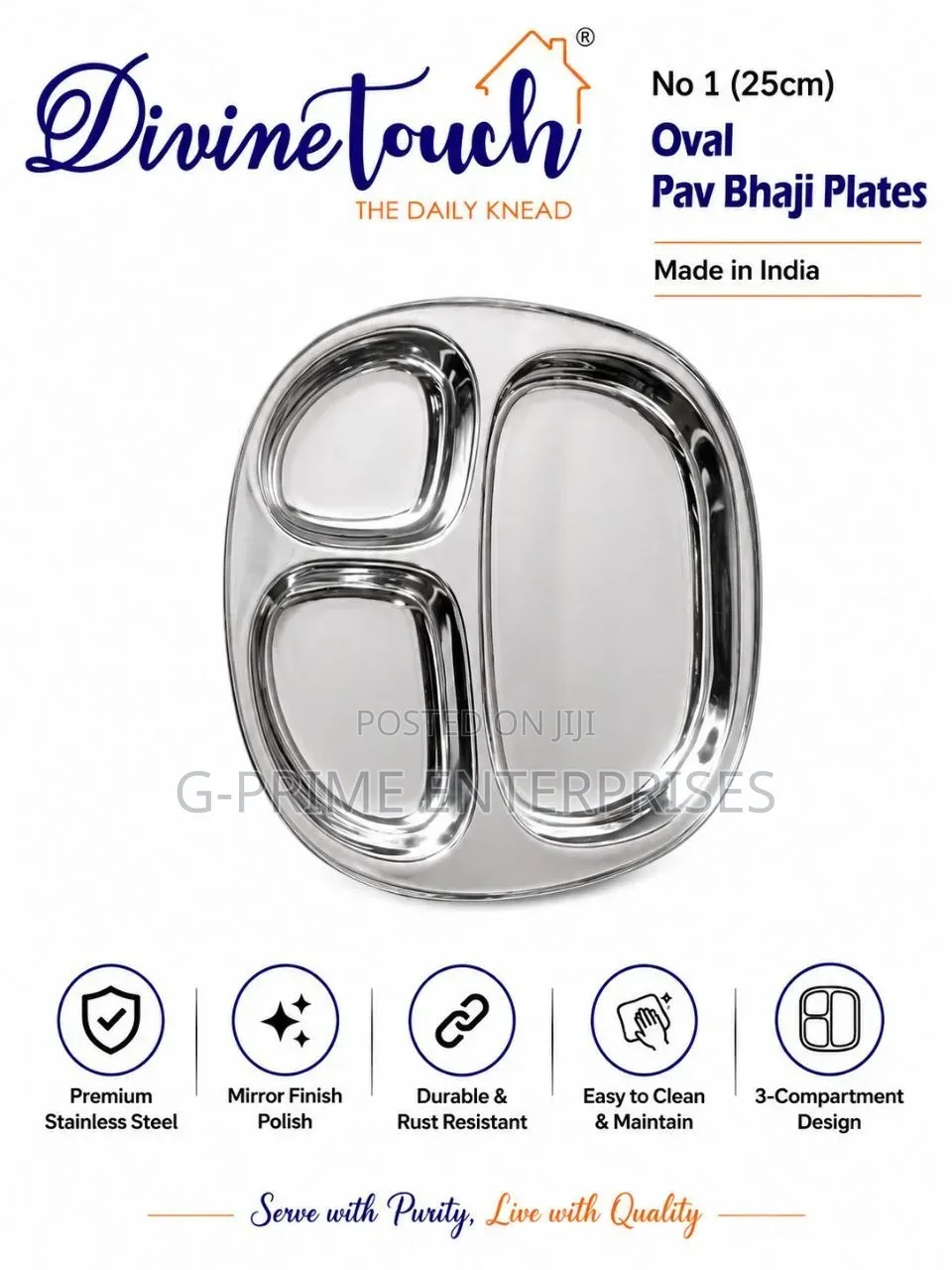 3 Compartment Plate