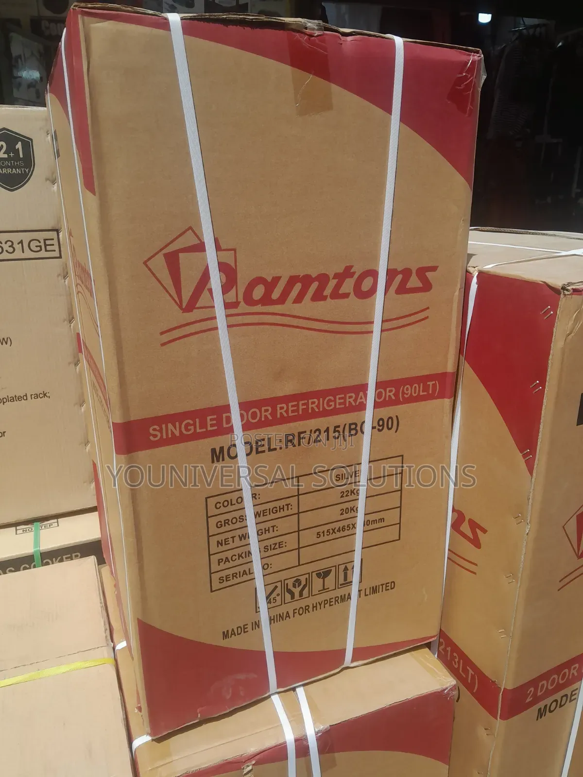 Ramtons 213 Litres Double Double Refrigerator With Handle