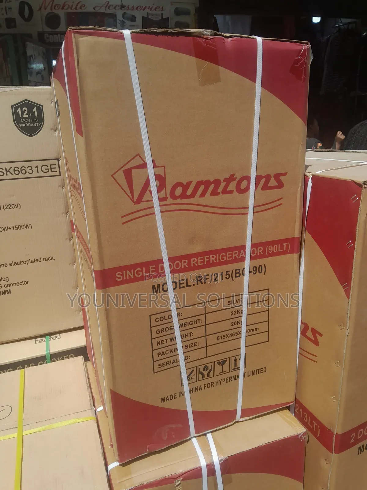 Ramtons 213 Litres Double Double Refrigerator With Handle