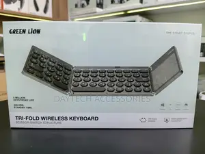Green Lion Tri-Fold Wireless Keyboard With Built-in Touchpad.