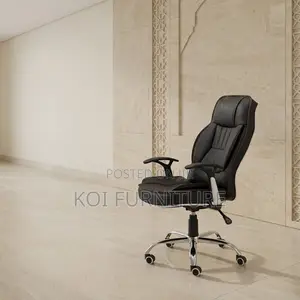 Office Chair; High Back Leather Made Home Office Seat