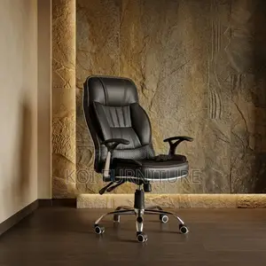 Office Chair; High Back Leather Made Home Office Seat
