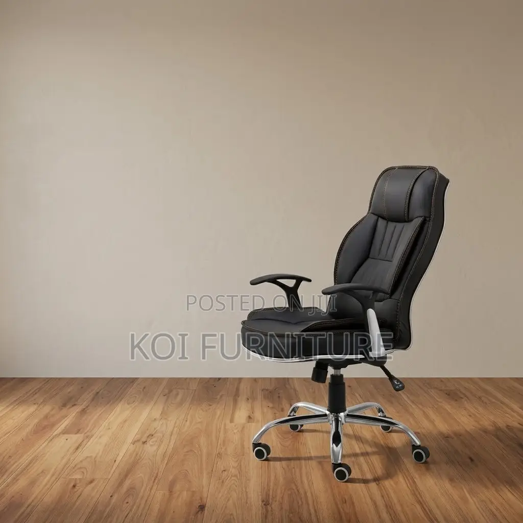 Office Chair; High Back Leather Made Home Office Seat