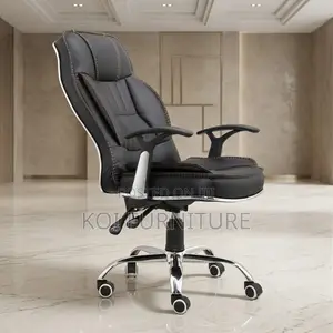 Office Chair; High Back Leather Made Home Office Seat