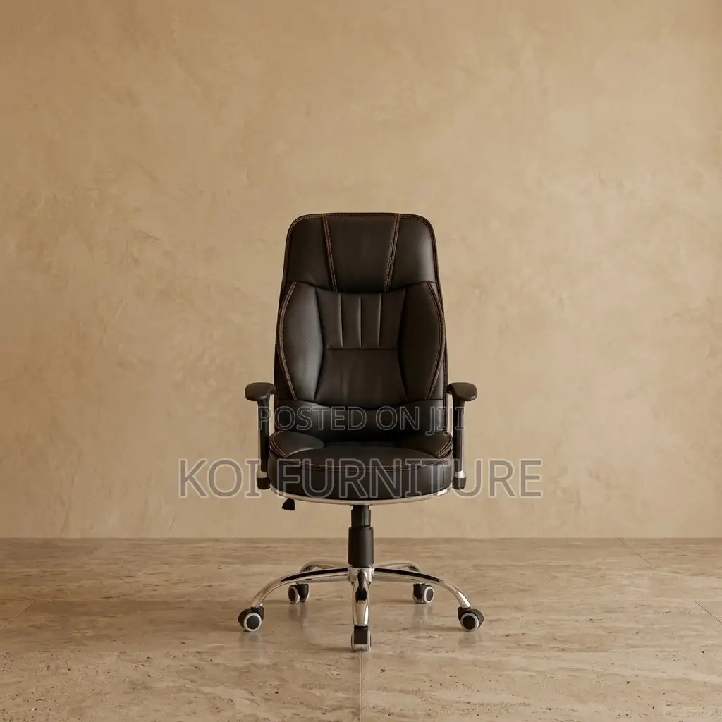 Office Chair; High Back Leather Made Home Office Seat