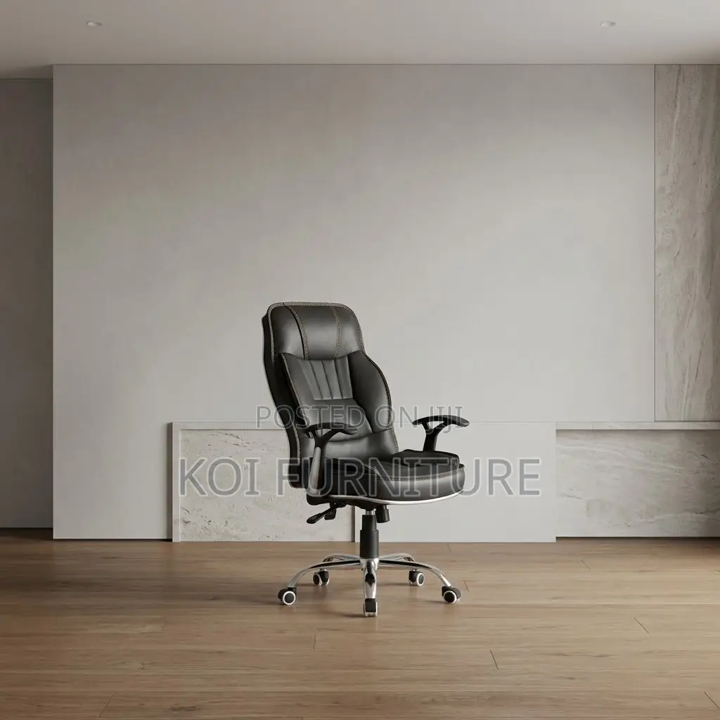 Office Chair; High Back Leather Made Home Office Seat