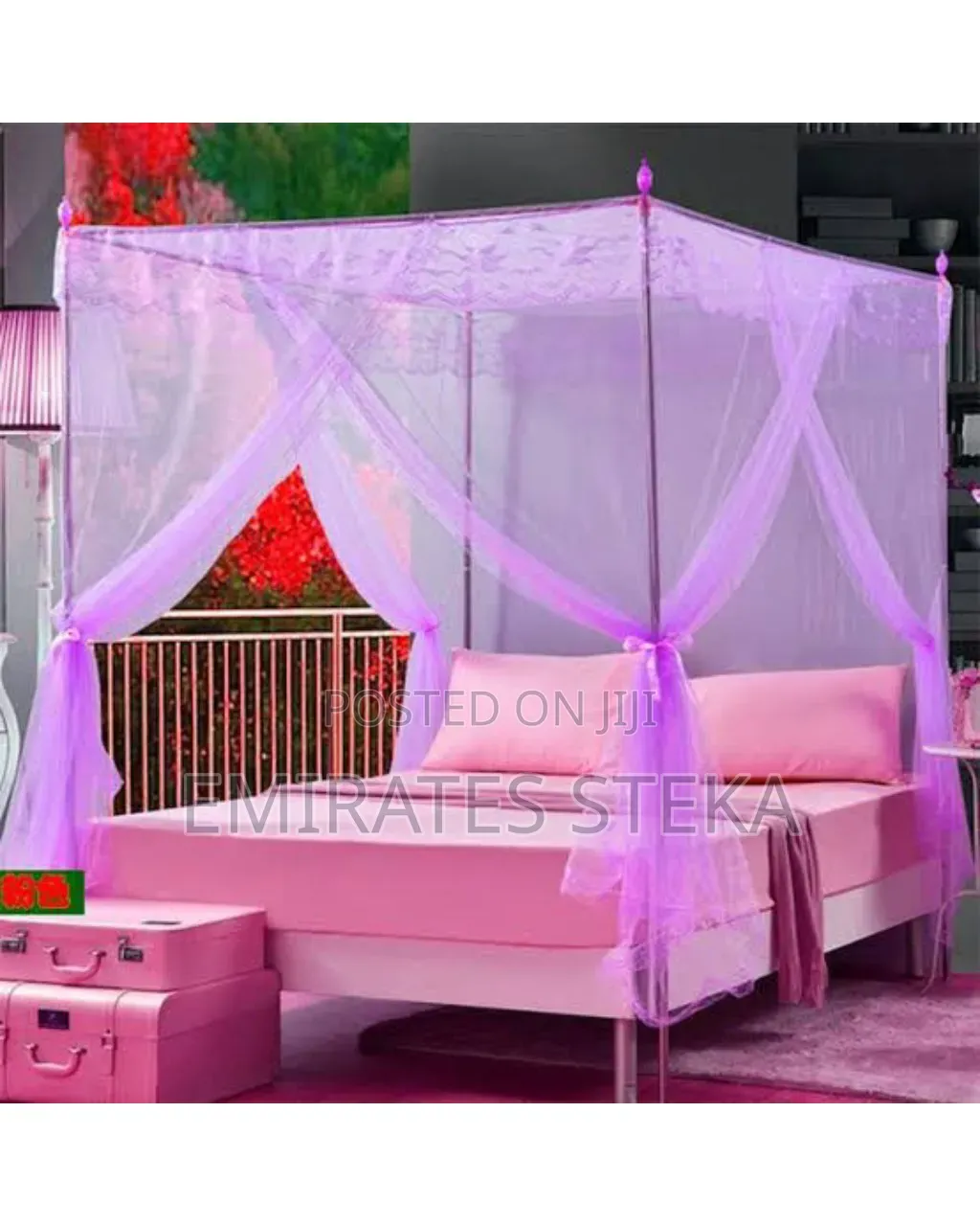 4 Stand Mosquito Net With Slinding Rails