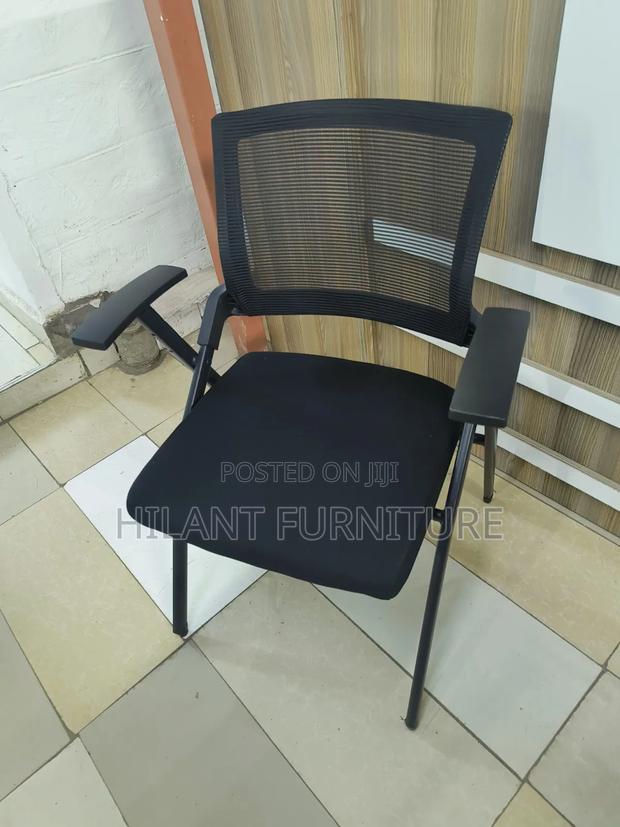 Black Fabric Heavy-Duty Foldable Chair - main view