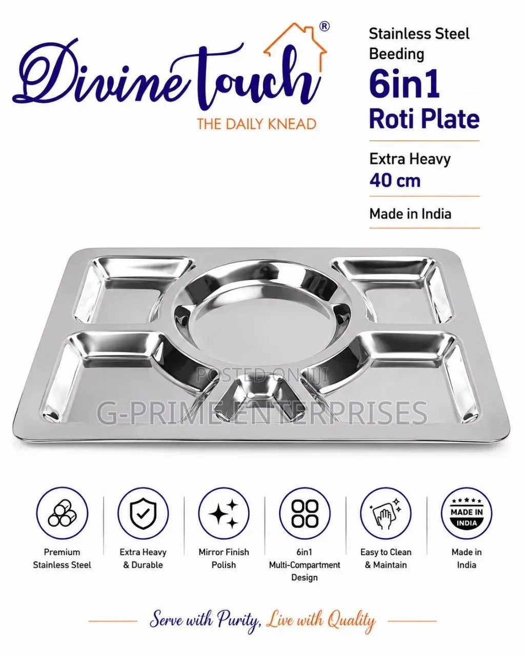 6 In1 Compartment Plate