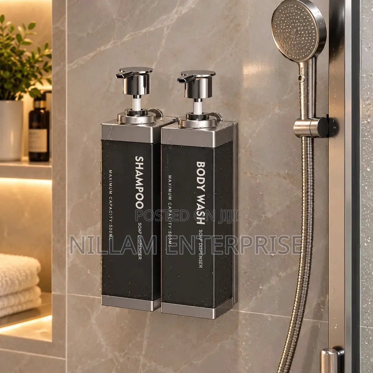 Double Luxury Wall Mounted Body Wash,shampoo Dispenser