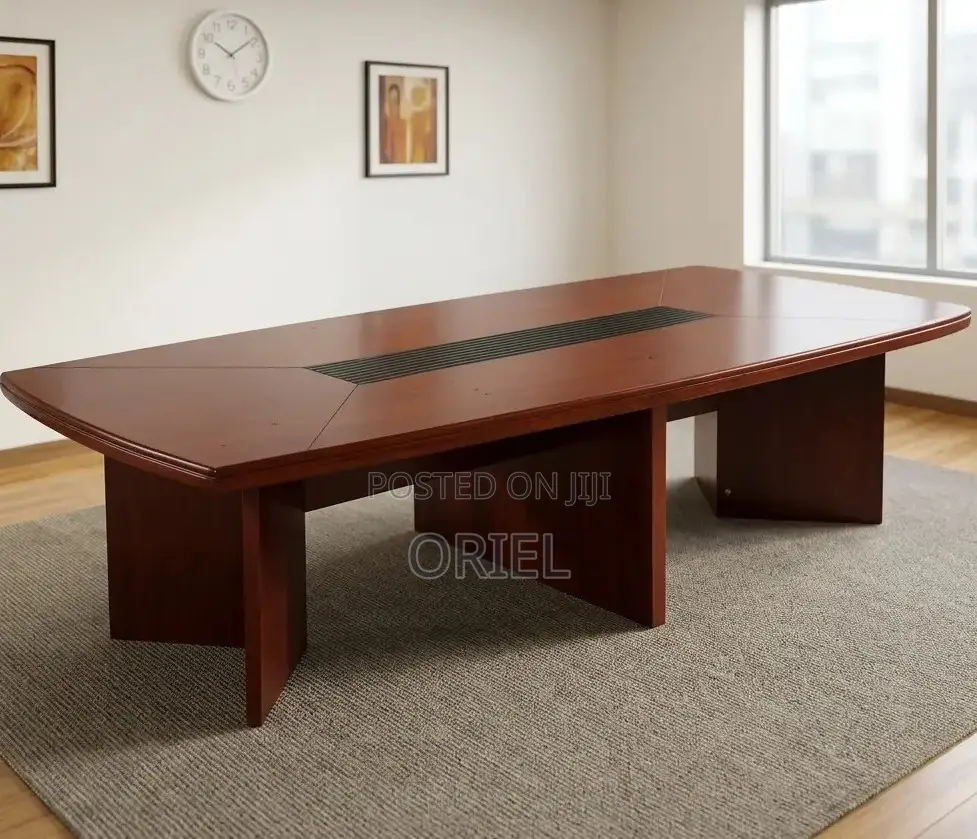 Solid Wood Executive Conference Table – Premium Boardroom Furniture