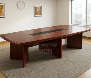 Solid Wood Executive Conference Table – Premium Boardroom Furniture