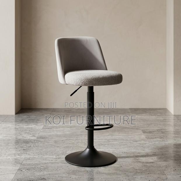 Barstool; Ergonomic Leather Soft Adjustable Height Barstool - main view