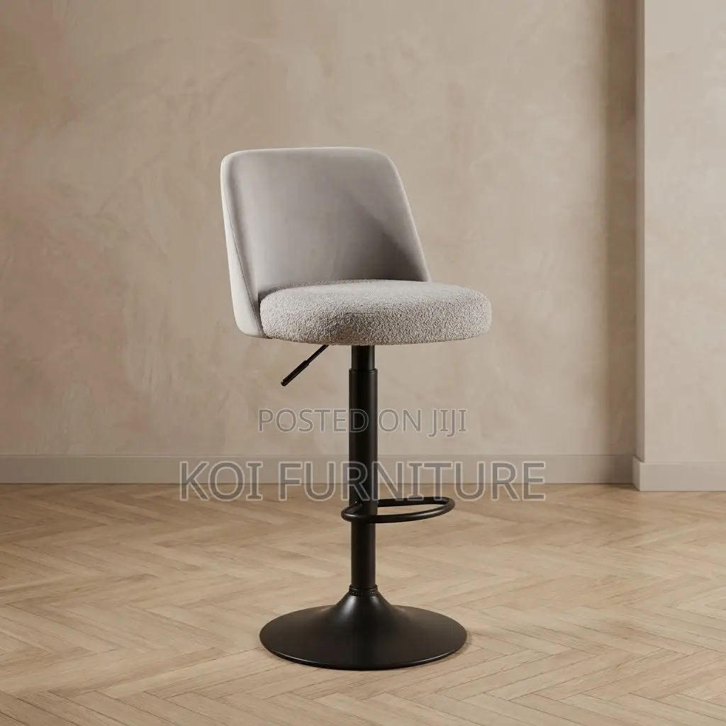 Barstool; Ergonomic Leather Soft Adjustable Height Barstool