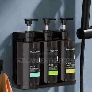 3pcs Luxury Wall Mounted Body Wash,shampoo,soap Dispensers