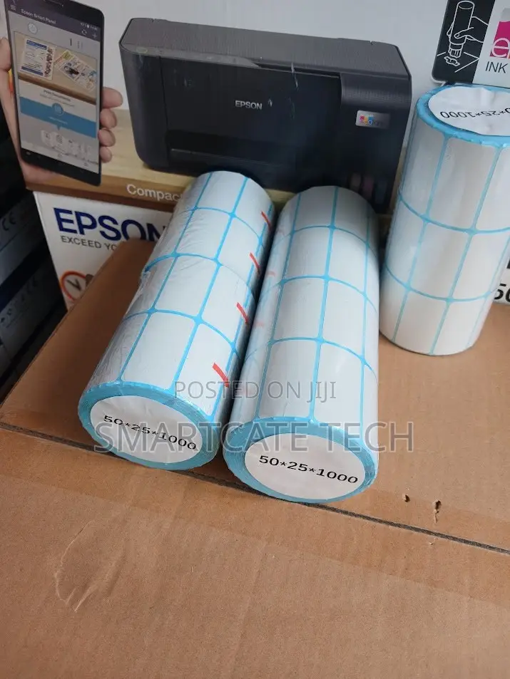 Premium 50×25mm Direct Thermal Sticker Rolls for Shops
