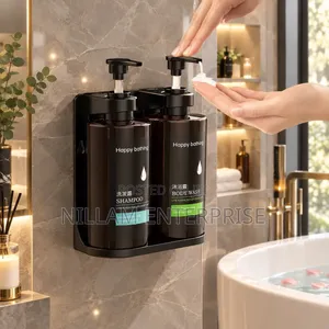 2pcs Wall Mounted Body Wash,shampoo,soap Dispenser Set