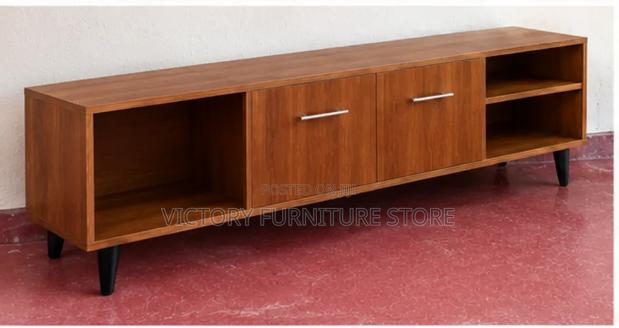 Walnut Brown TV Stand/Media Console - main view