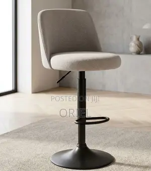 Adjustable Fabric Swivel Stool – Comfortable Modern Counter Seating